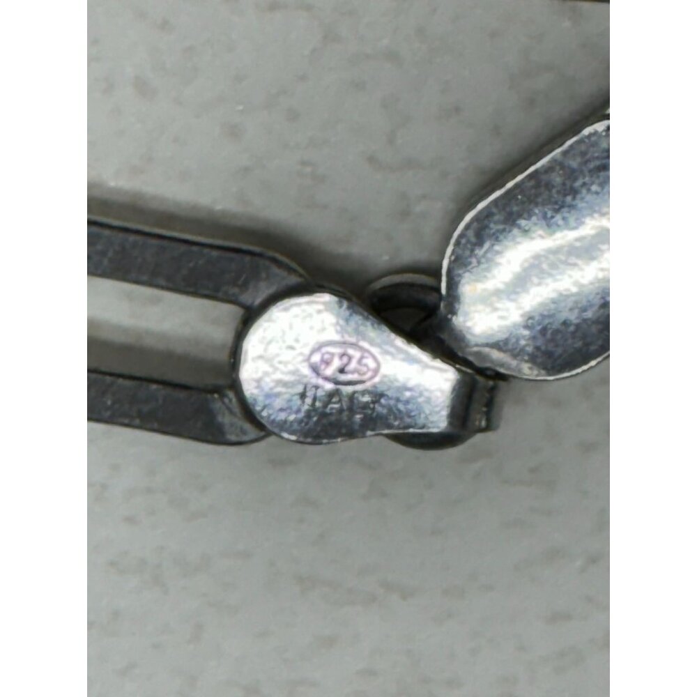 Sterling Silver Rectangular Link Chain Necklace S… - image 5